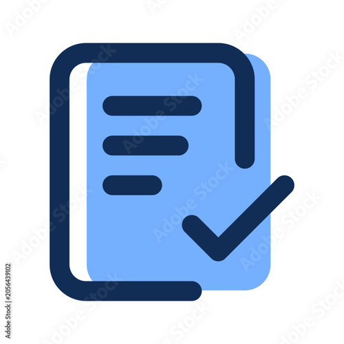task completed filled line icon