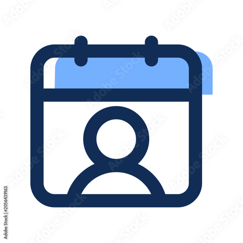 user schedule filled line icon
