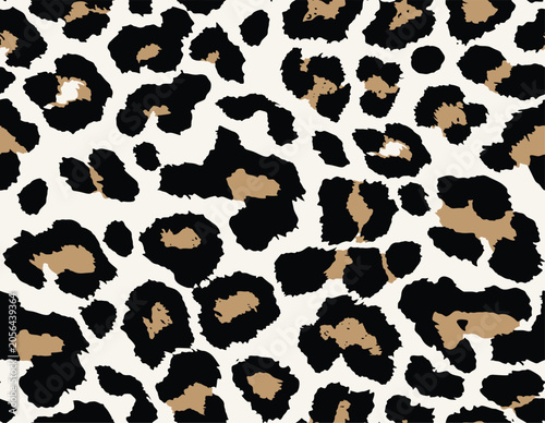 Photography leopard animal skin seamless pattern, abstract safari texture textile, vector il