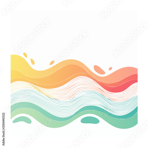 Abstract colorful wave design vector