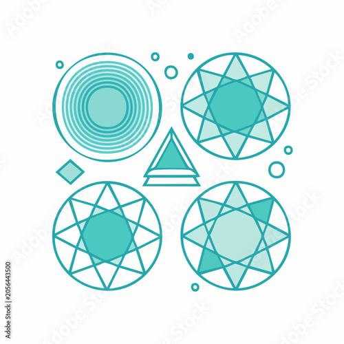 Geometric Gemstone Icons