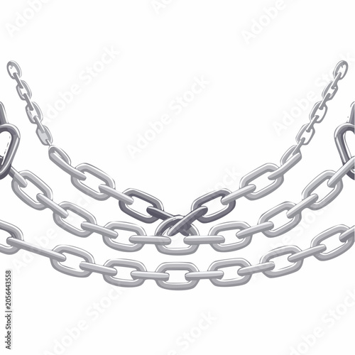 Interlocking Metal Chains Illustration