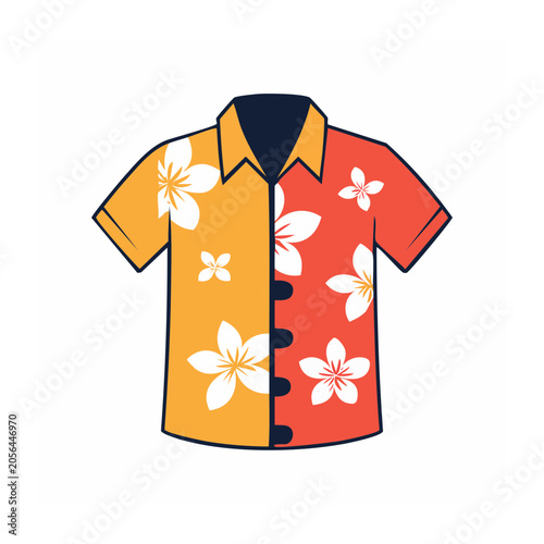 Flat design flower with butterfly vector