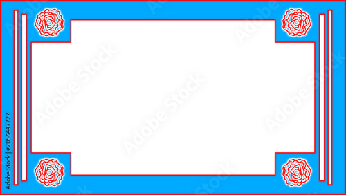Blue border frame