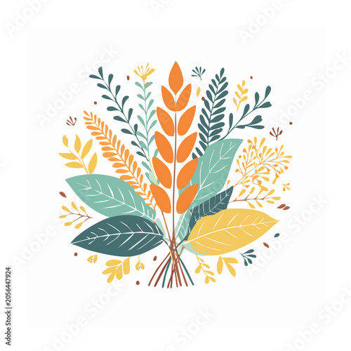 Mandala floral vector pattern orange teal