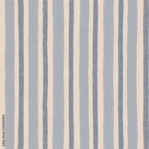 Painterly Vertical Stripe Seamless Pattern in Dusty Blue