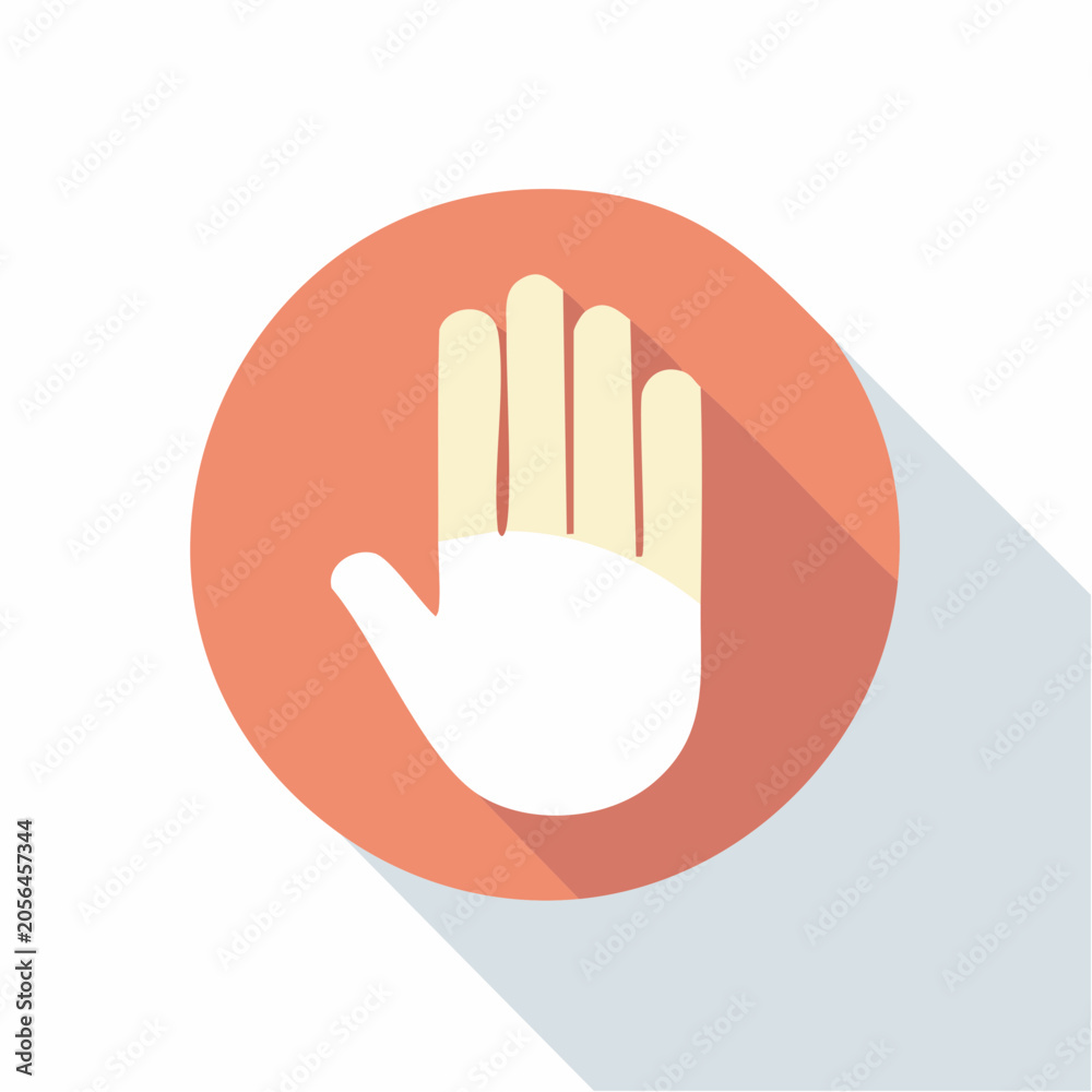 Fototapeta premium Stop Hand Icon