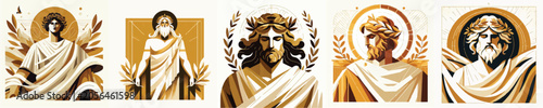 Obraz na plátně Vector of a mythical god