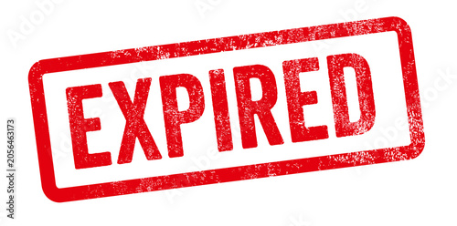 A red stamp on a white background - Expired