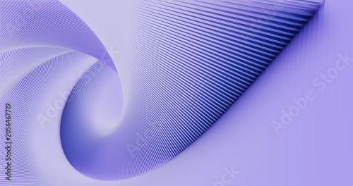 Futuristic architecture rotating spiral structure 3d render