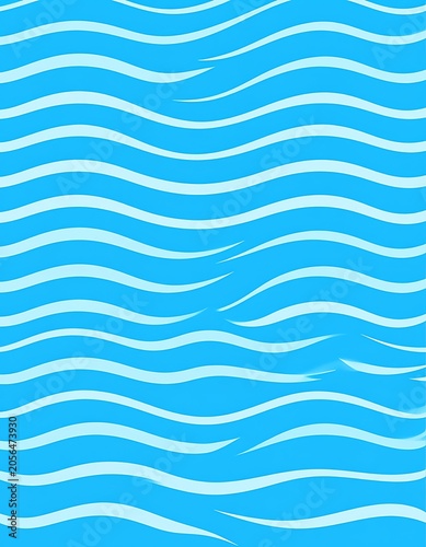 Wavy Blue Ocean Water Pattern Background.