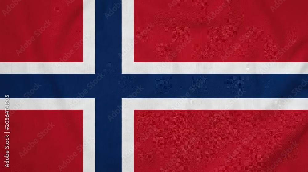 Fototapeta premium The flag of Norway with a Scandinavian cross design