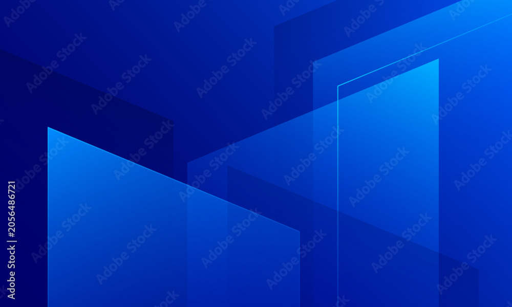Fototapeta premium Abstract blue geometric gradation background. Vector illustration