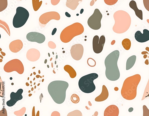 Abstract colorful shapes pattern background.