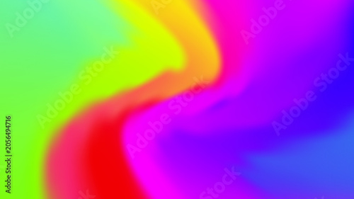 Abstract summer rainbow gradient background with grainy texture noise. Vibrant horizontal neon fluid wave, colorful blurry lo-fi backdrop banner for seasonal promo and web design