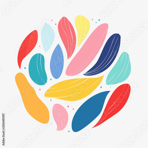 Abstract Colorful Organic Shapes Pattern