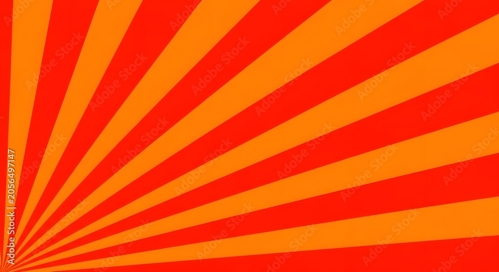 Fototapeta premium Vibrant orange and red sunburst pattern background for 2026 football events and marketing