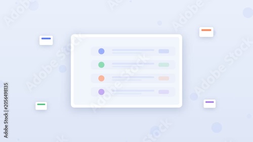 Flat design Kanban workflow automation with cards moving by status