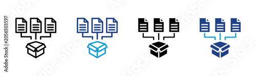 Fotografi Data Collection Web icon with multiple style collection