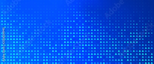 Canvastavla Neon blue triangle texture
