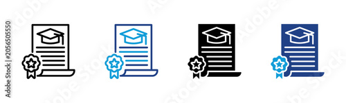 Fényképezés Degree Web icon with multiple style collection