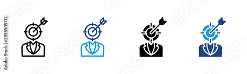 Tableau sur toile Headhunter Web icon with multiple style collection