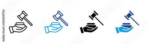 Obraz na plátne Compliance Web icon with multiple style collection
