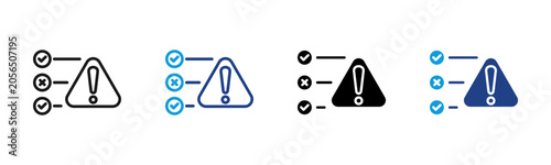 Bilde på lerret Risk Assessment Web icon with multiple style collection
