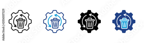 Foto Waste Management Web icon with multiple style collection