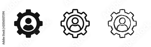 Cuadro en lienzo User Settings and Profile Management Icon Set - Personalization, Account, and Co