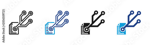 Valokuva Version Control Web icon with multiple style collection