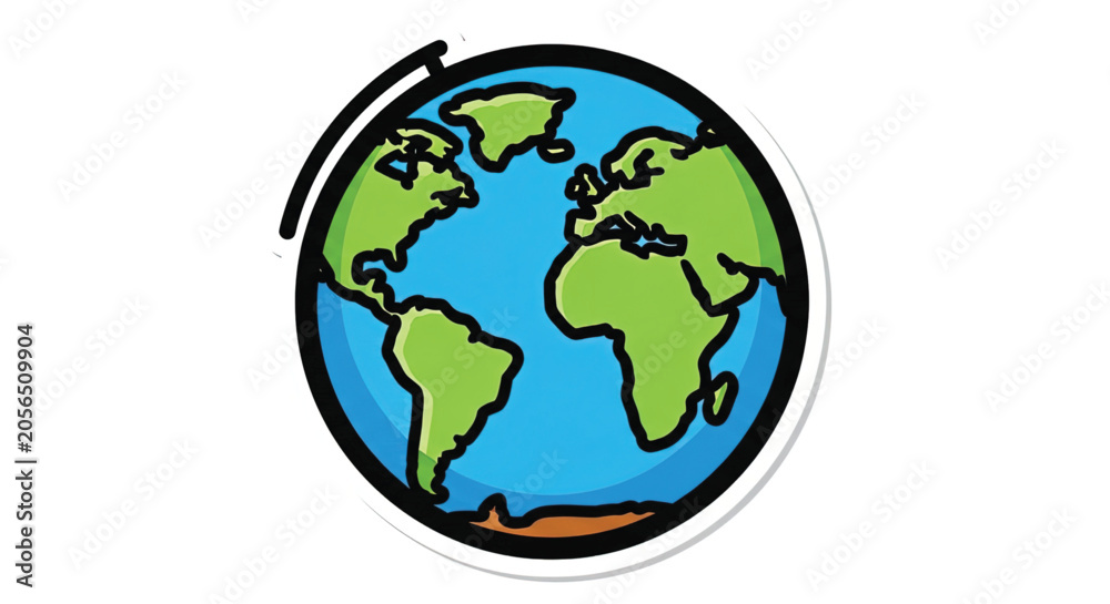 Obraz premium Globe Earth Planet World Map.