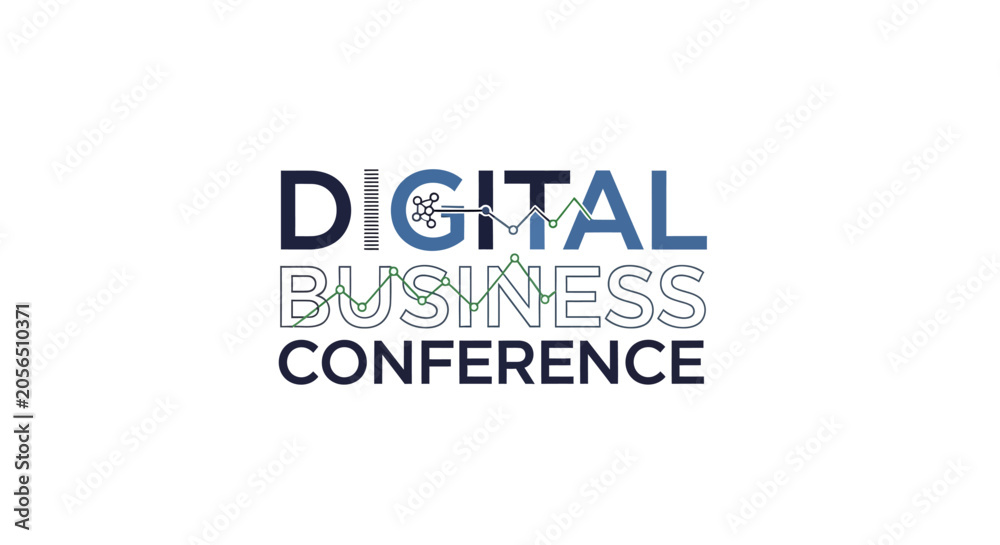 Obraz premium Digital Business Conference Logo