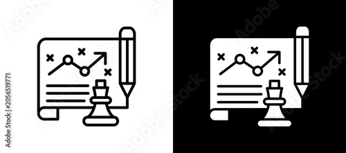Foto Strategic Planning whiteblack icon