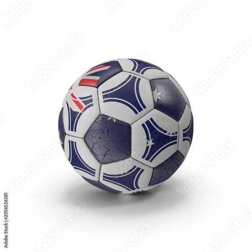 Morocco football ball with red and green flag colors, national team sports design, tournament and championship concept
