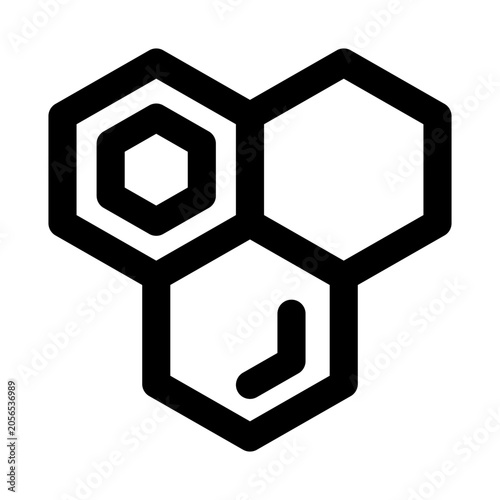 Honeycomb icon. Editable line icon. Professional and modern outline icon vector illustration featuring geometric hexagon cells and sweet bee hive structure in a clean design.