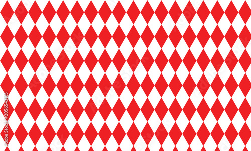 Seamless geometric pattern background with red diamond shapes, abstract texture, repeating design, symmetrical grid, and clean white spacing for modern decorative use.