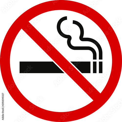 Bild auf Leinwand No smoking prohibition sign for public health and safety with non smoker prohibi