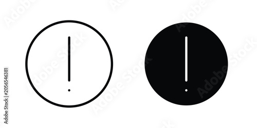 Fényképezés Exclamation button icon
