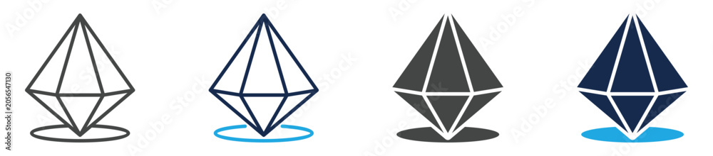 Fototapeta premium sapphire icon set multiple concept