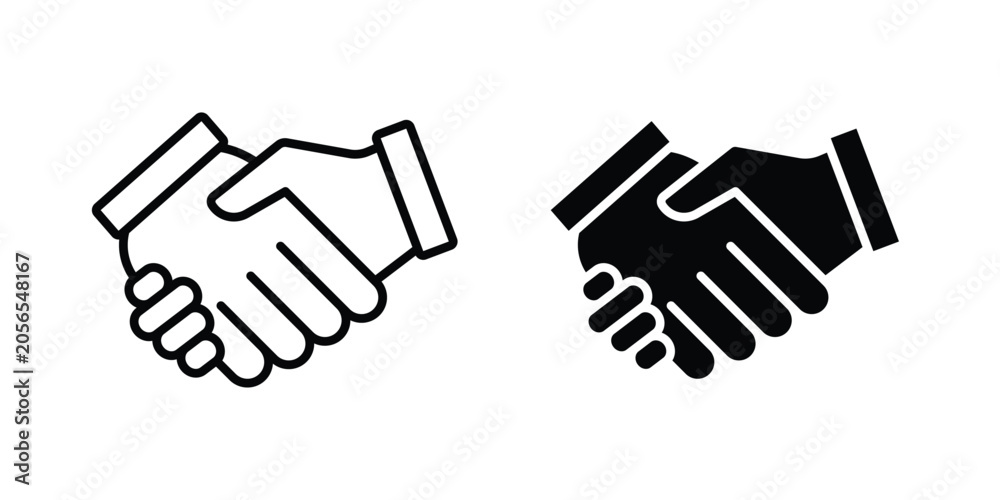 Obraz premium Partnership handshake icon