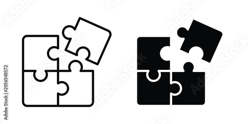 Cuadro en lienzo Puzzle piece icon