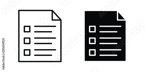 Form icon modern line style, Solid filled vectors set