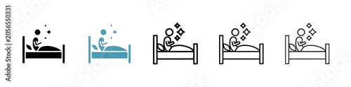 Photos Sleep deprivation vector illustration set