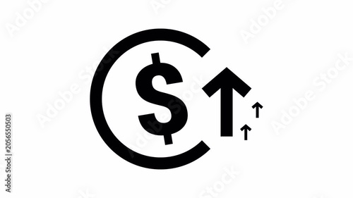 dollar currency trendy animation
