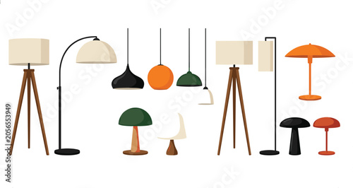 Collection of Watercolor Style Tailoring and Sewing Elements Featuring Sewing Machine, Dress Form, Yarn, and Crafting Supplies for Fashion Graphic Design.eps