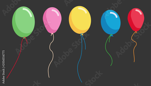 A vector illustration of a colorful balloons.