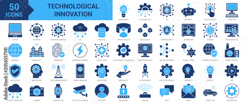 Foto Technological Innovation icon set
