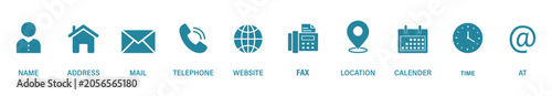 Photos Contact icon set