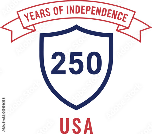 Usa 250th anniversary emblem celebrating two and a half centuries of american independence